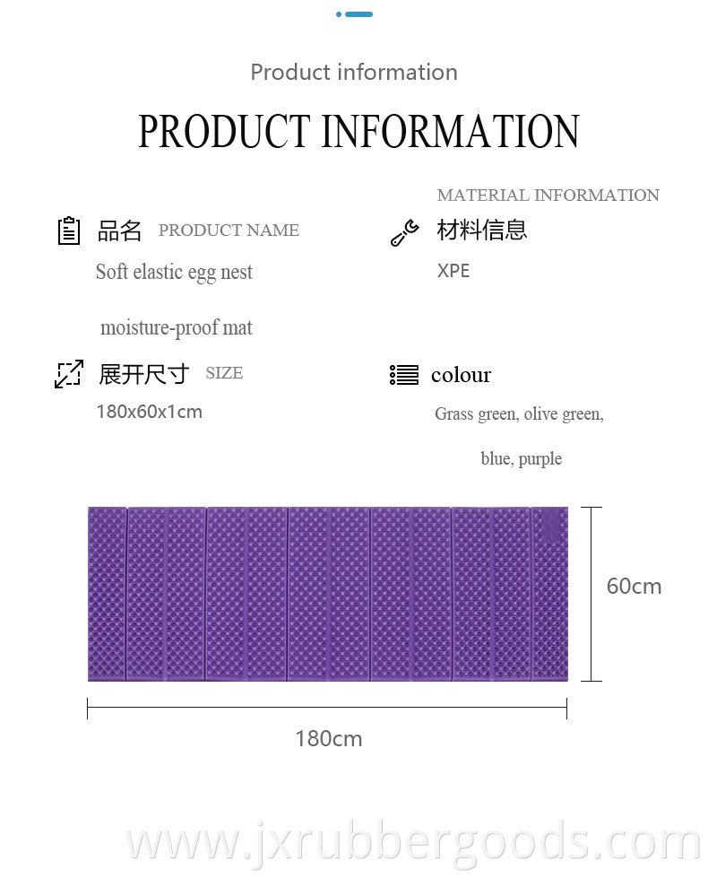 Xpe Waterproof Seat Foam Waterproof Pad manufacture of camping mat